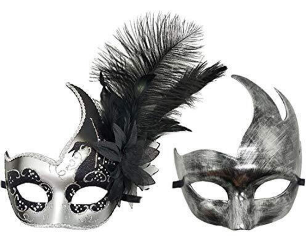 3543 Costume Mask Feather Masquerade Mask Halloween Mardi Gras Cosplay
